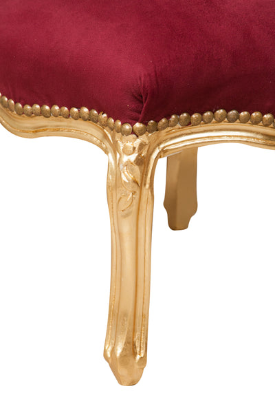 Biscottini Panchetto poggiapiedi stile francese Luigi XVI in legno massello di faggio XVI,