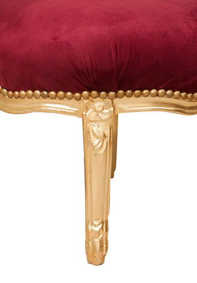 Biscottini Panchetto poggiapiedi stile francese Luigi XVI in legno massello di faggio XVI,