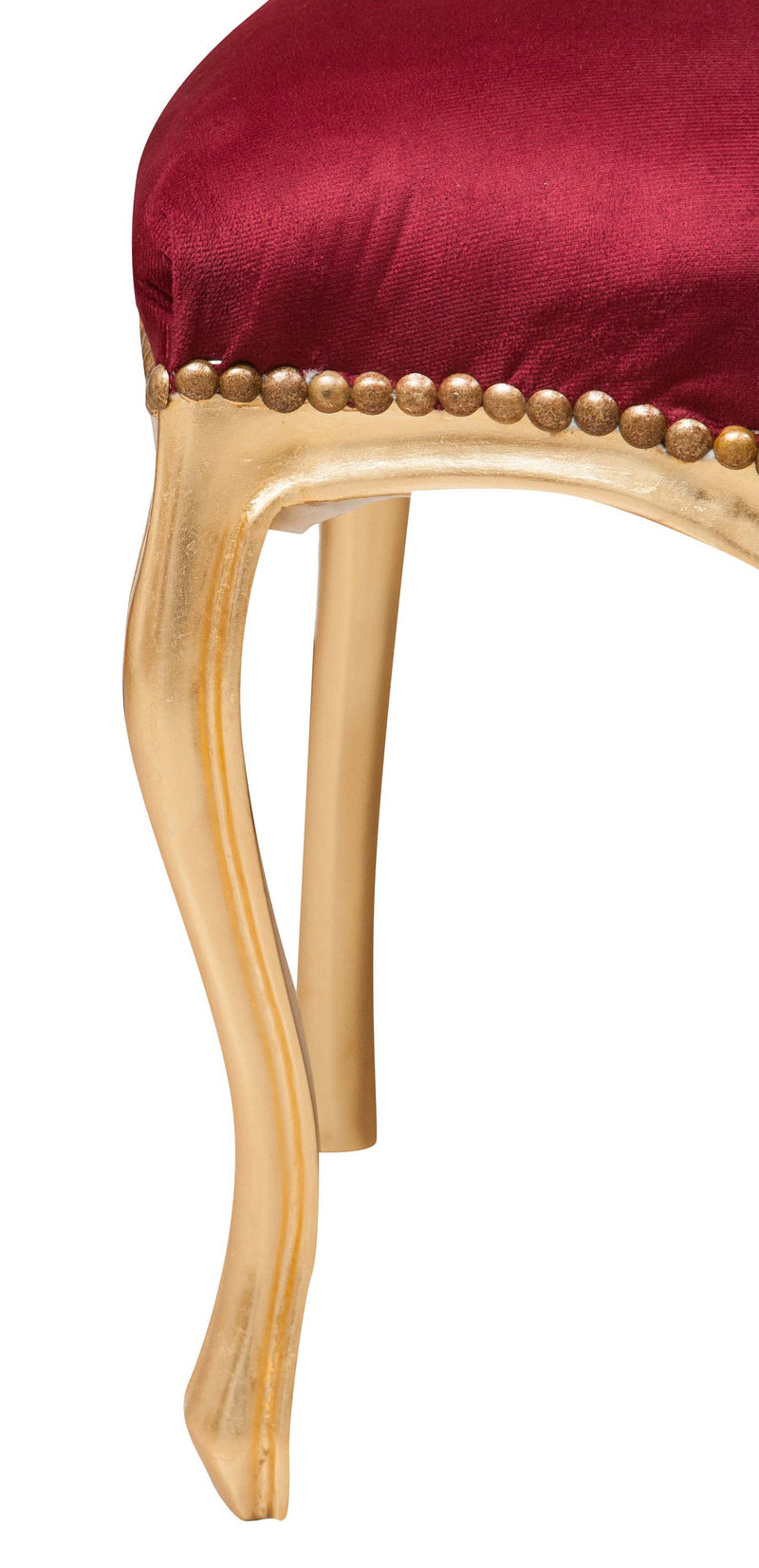 Biscottini Sedia stile francese Luigi XVI in legno massello di faggio ORO/ROSSO Offerta