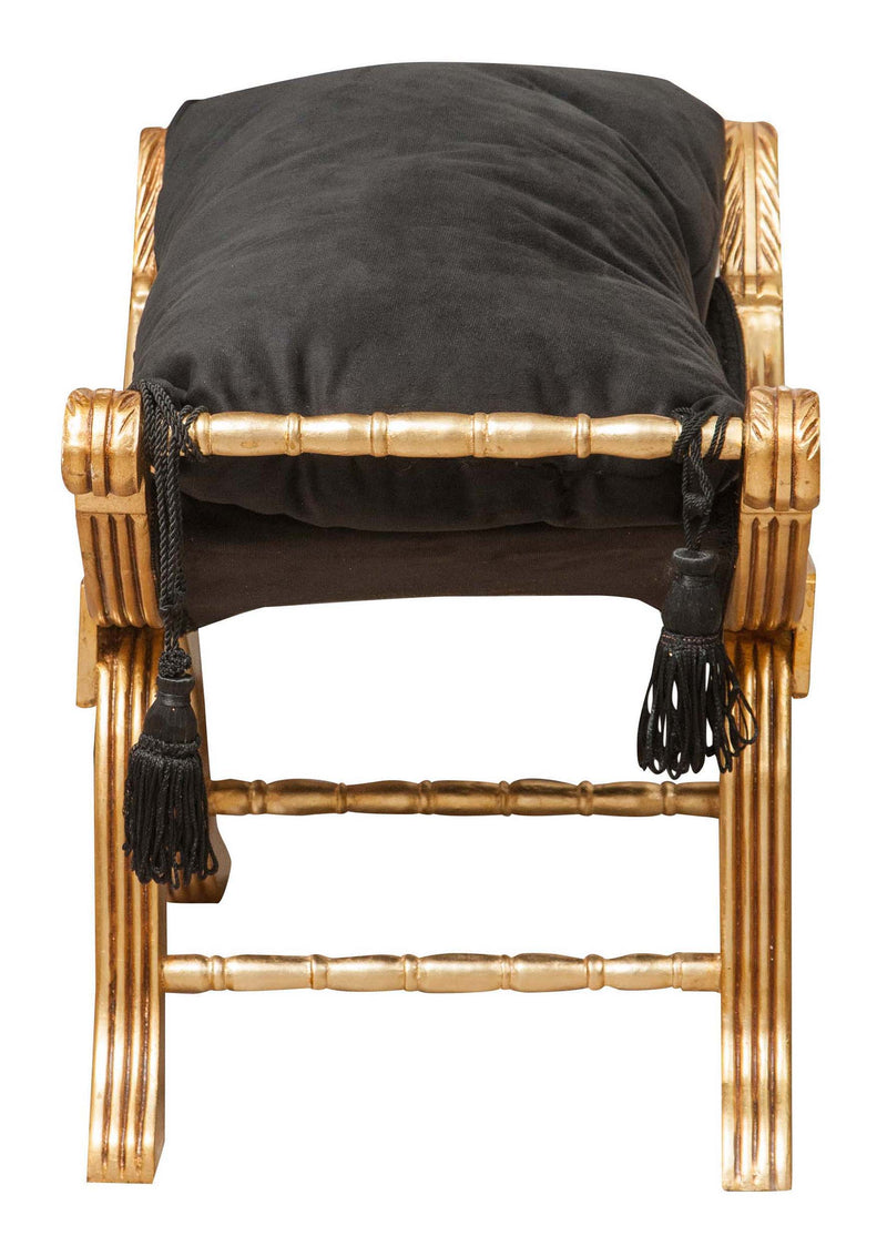 Biscottini Panchetta stile francese Luigi XVI in legno massello di faggio faldistorio XVI,