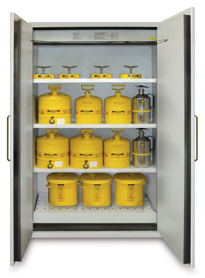 Armadio di sicurezza certificato contro il fuoco 90 minuti EN 14470-1 a doppia anta battente cm. 120x60x195h