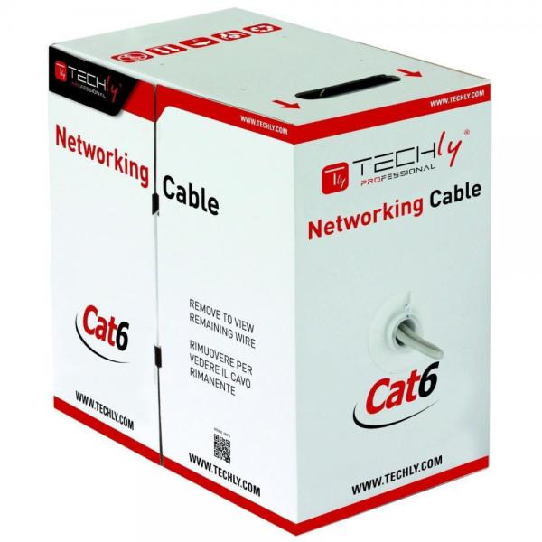 Techly Matassa Cavo Utp Rj45 Cat 6 Grigio Flessivbile 305metri Retail