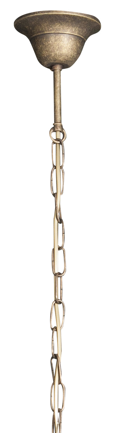 Biscottini Lampadario style Vecchia Marina in fusione di ottone invecchiato Diam.40X105 cm Made in Italy