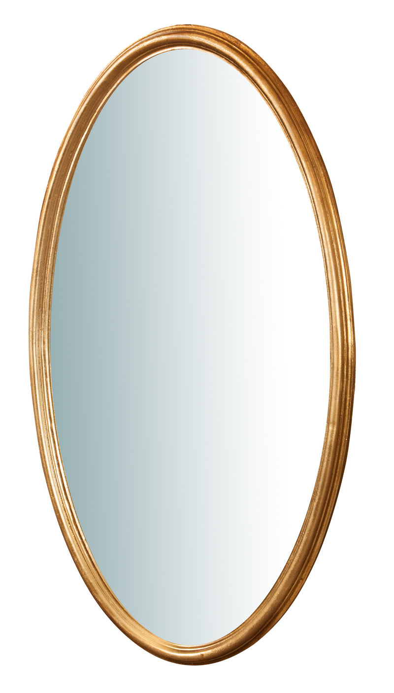 Biscottini Specchiera da parete verticale/orizzontale in legno finitura foglia oro anticata L72XPR4,5XH122 cm Made in Italy