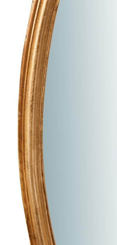 Biscottini Specchiera da parete verticale/orizzontale in legno finitura foglia oro anticata L72XPR4,5XH122 cm Made in Italy