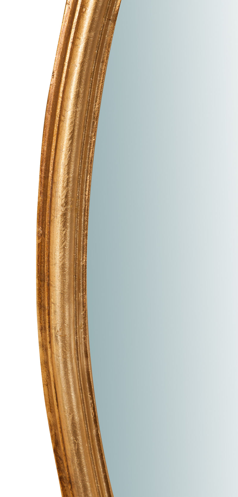 Biscottini Specchiera da parete verticale/orizzontale in legno finitura foglia oro anticata L72XPR4,5XH122 cm Made in Italy