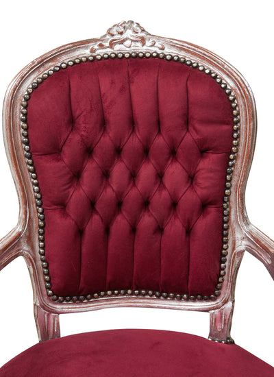 Biscottini Poltrona stile francese Luigi XVI in legno massello di faggio XVI, faggio,