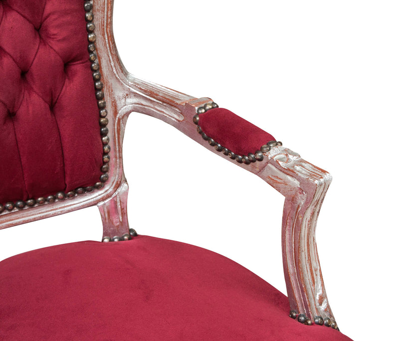 Biscottini Poltrona stile francese Luigi XVI in legno massello di faggio XVI, faggio,