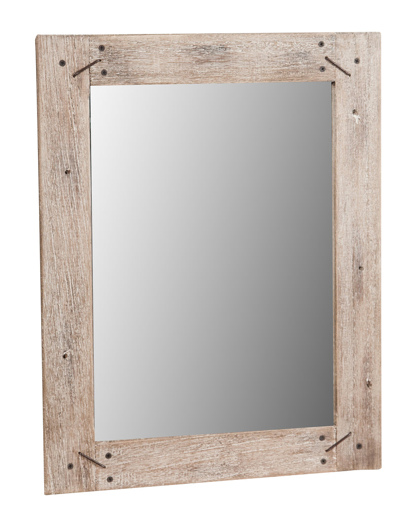 Biscottini Specchio da parete in legno massello RUSTICO effetto antico dipinto Offerta