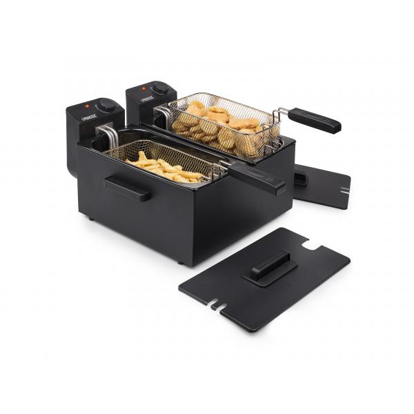 Princess Friggitrice A Olio Doppia 2x3lt Acciaio Inox Nero 3600w