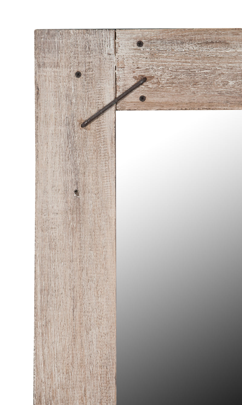 Biscottini Specchio da parete in legno massello RUSTICO effetto antico dipinto Offerta