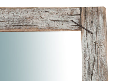 Biscottini Specchio da parete in legno massello RUSTICO GRANDE effetto antico dipinto