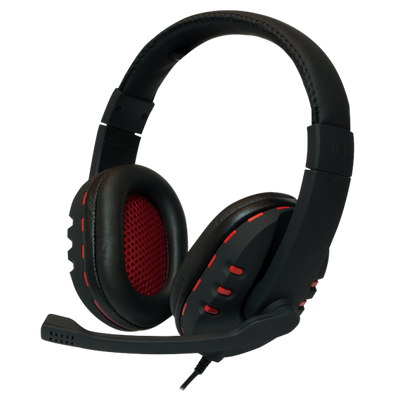 LogiLink HS0033 cuffia e auricolare Padiglione auricolare Nero, Rosso