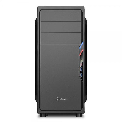 SHARKOON CASE VS4-V, ATX, 6 SLOTS EXPANSION, 2XUSB 3.0 FRONT, DRIVE BAY DA 2,5/3,5/5,25, 1X120MM FAN FRONT, NO PSU, COLORE NERO