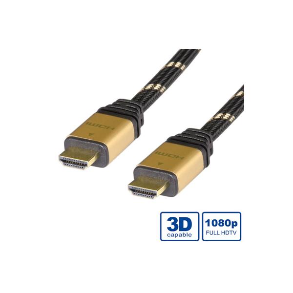 Cavo Top HDMI High Speed Gold con Ethernet Lunghezza 15 mt