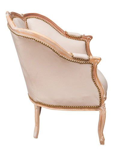 Biscottini Poltrona stile francese Luigi XVI in legno massello di faggio L80XPR82XH94 cm