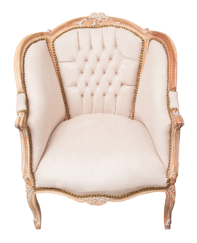 Biscottini Poltrona stile francese Luigi XVI in legno massello di faggio L80XPR82XH94 cm