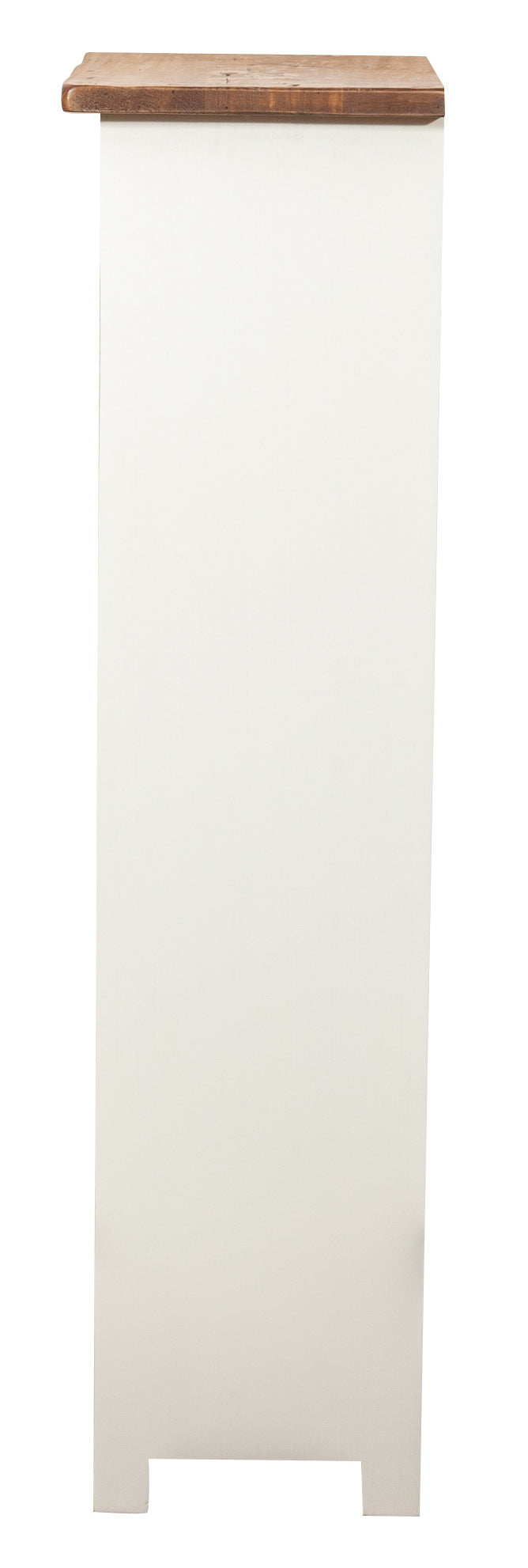 Biscottini Piccola libreria Country in legno massello di tiglio struttura bianca anticata piano finitura naturale