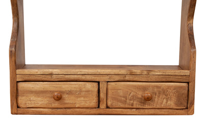 Biscottini Piattaia in legno massello di tiglio finitura naturale L53xPR20xH68 cm. Made in Italy