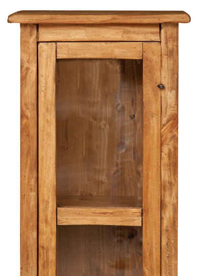 Biscottini Vetrinetta Country in legno massello di tiglio finitura naturale.Made in Italy