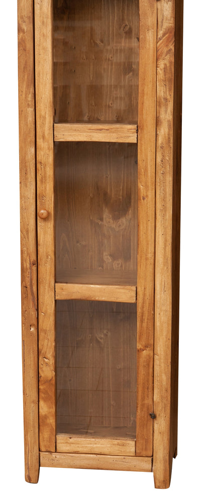 Biscottini Vetrinetta Country in legno massello di tiglio finitura naturale.Made in Italy