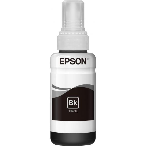 Cartuccia originale ad inchiostro Epson T6641 - Flacone di inchiostro originale per stampanti Epson Ecotank - Nero