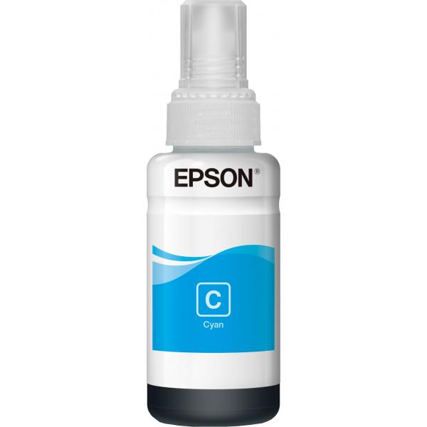 Cartuccia originale ad inchiostro Epson T6642 - Flacone di inchiostro originale per stampanti Epson Ecotank - Ciano