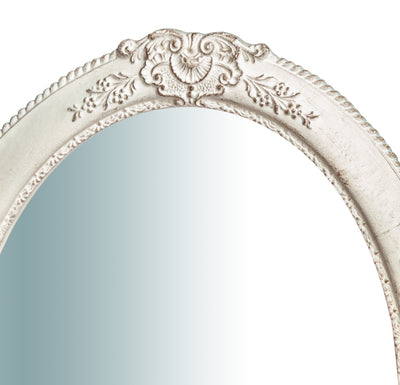 Biscottini Specchiera da parete verticale/orizzontale in legno finitura bianco anticato L51XPR3XH41 cm Made in Italy