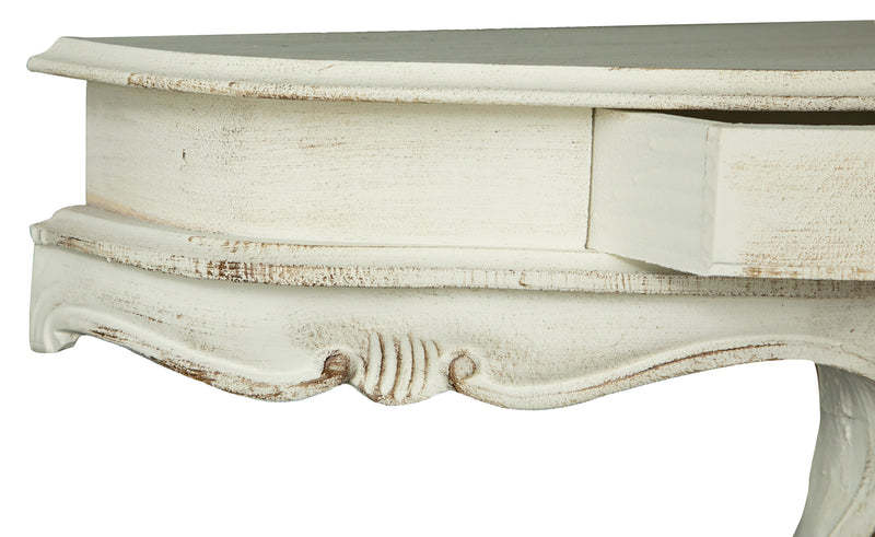 Biscottini Mensola a muro in legno finitura bianco anticato L50xPR24xH40 cm Made in Italy