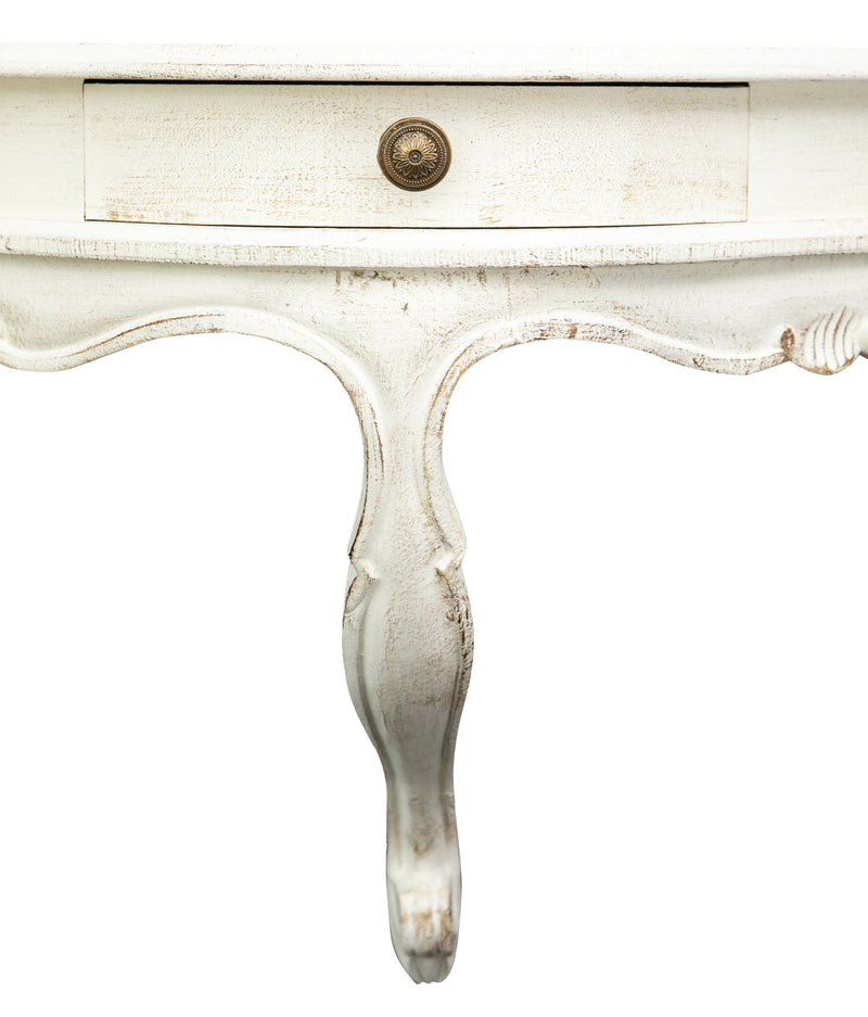 Biscottini Mensola a muro in legno finitura bianco anticato L50xPR24xH40 cm Made in Italy