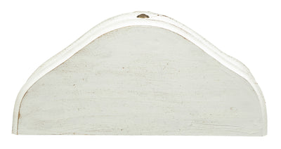 Biscottini Mensola a muro in legno finitura bianco anticato L50xPR24xH40 cm Made in Italy