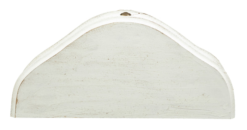 Biscottini Mensola a muro in legno finitura bianco anticato L50xPR24xH40 cm Made in Italy