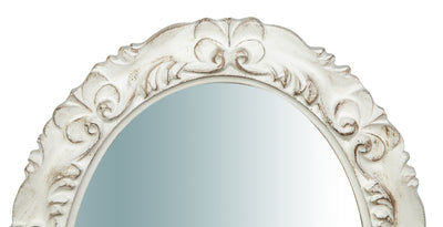 Biscottini Specchiera da parete verticale/orizzontale in legno finitura bianco anticato L33XPR2,5XH29 cm Made in Italy