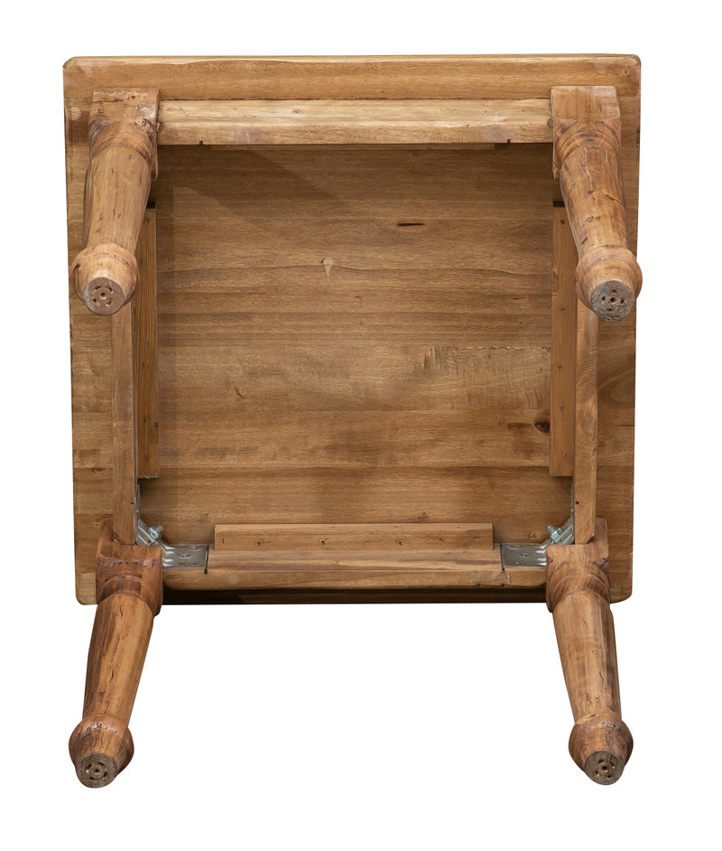 Biscottini Tavolo Country in legno massello di tiglio L70xPR70xH78 cm. Made in Italy