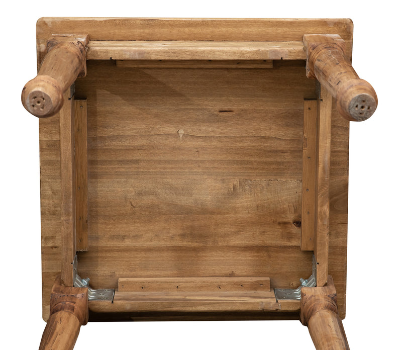 Biscottini Tavolo Country in legno massello di tiglio L70xPR70xH78 cm. Made in Italy