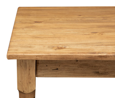 Biscottini Tavolo fisso Country in legno massello di tiglio. Made in Italy quadrato