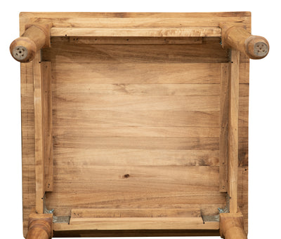 Biscottini Tavolo fisso Country in legno massello di tiglio. Made in Italy quadrato