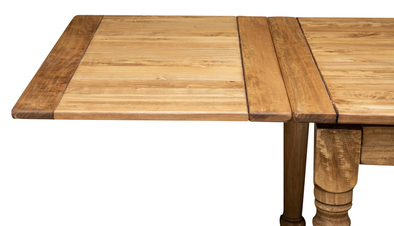 Biscottini Tavolo Country allungabile legno massello di tiglio finitura naturale. Made in Italy