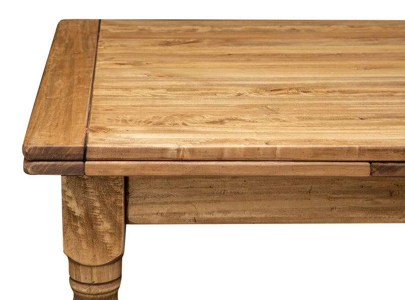 Biscottini Tavolo Country allungabile legno massello di tiglio finitura naturale. Made in Italy