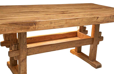 Biscottini TAVOLO COUNTRY RUSTICO IN LEGNO MASSELLO DI TIGLIO FINITURA NATURALE Offerta