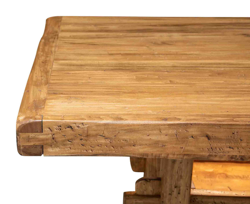 Biscottini TAVOLO RUSTICO IN LEGNO MASSELLO DI TIGLIO FINITURA NATURALE rettangolare