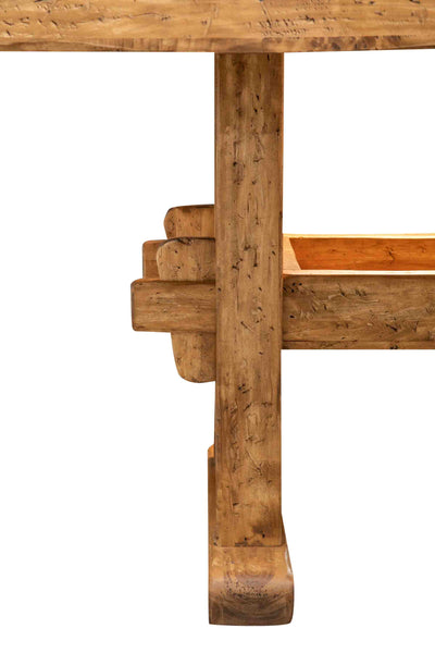 Biscottini TAVOLO RUSTICO IN LEGNO MASSELLO DI TIGLIO FINITURA NATURALE rettangolare