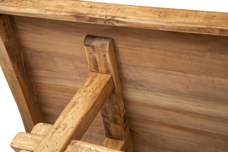 Biscottini TAVOLO RUSTICO IN LEGNO MASSELLO DI TIGLIO FINITURA NATURALE rettangolare