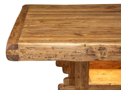 Biscottini TAVOLO COUNTRY IN LEGNO MASSELLO DI TIGLIO FINITURA NATURALE rettangolare