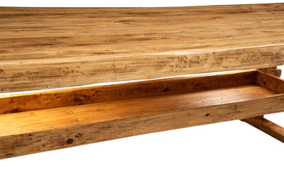 Biscottini TAVOLO COUNTRY IN LEGNO MASSELLO DI TIGLIO FINITURA NATURALE rettangolare