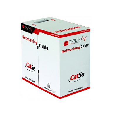 Techly ITP7-UTP-IC-CCA cavo di rete Grigio 305 m Cat5e U/UTP [UTP] (Networking Cable Grey 305 M - Cat5E U/Utp [Utp] - Warranty: 12M)