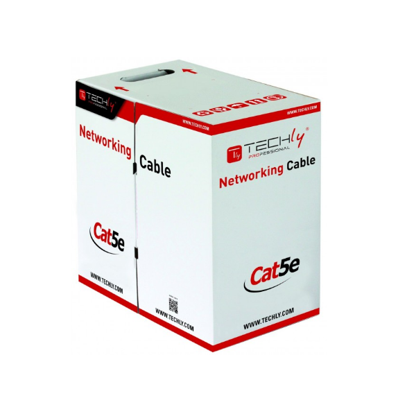 Techly ITP7-UTP-IC-CCA cavo di rete Grigio 305 m Cat5e U/UTP [UTP] (Networking Cable Grey 305 M - Cat5E U/Utp [Utp] - Warranty: 12M)