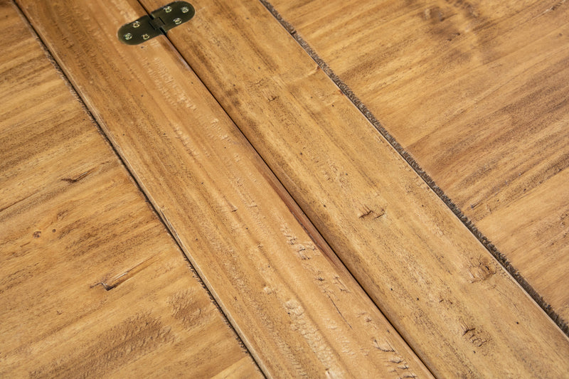 Biscottini Tavolo allungabile a libro Country in legno massello di tiglio finitura naturale Made in Italy