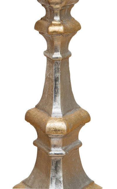 Biscottini Candeliere in legno finitura foglia argento e oro. Made in Italy L13XPR13XH29