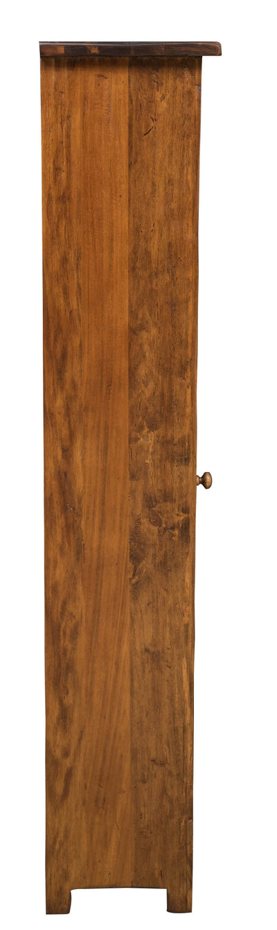 Biscottini Vetrinetta Country in legno massello di tiglio finitura noce.Made in Italy